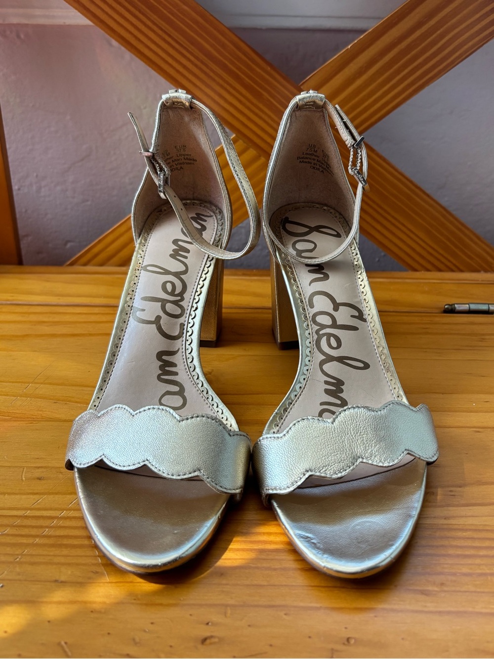 Sam Edelman Gold Odila Heels